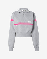 Gcds Bliss Half Zip Sweatshirt | Women Hoodie Grey | GCDS Spring/Summer 2023